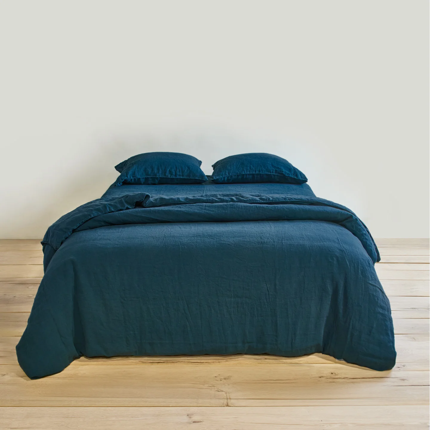 Simple Linen Duvet - Peacock - Image 2