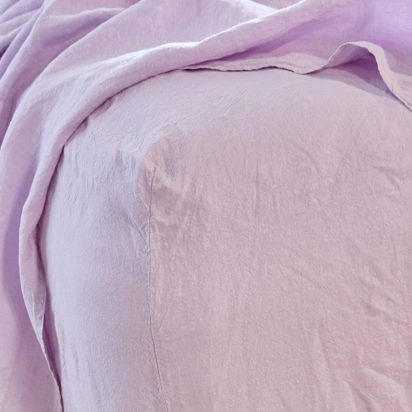 Simple Linen Fitted Sheet - Lilac - Image 6
