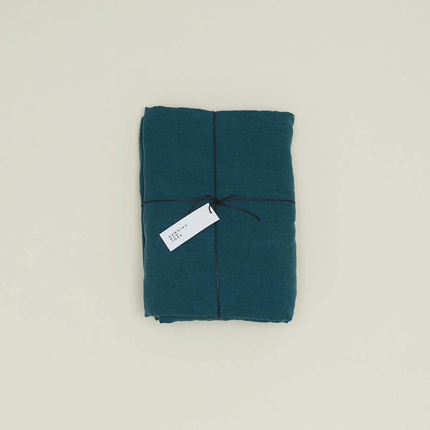 Simple Linen Fitted Sheet - Peacock - Image 4