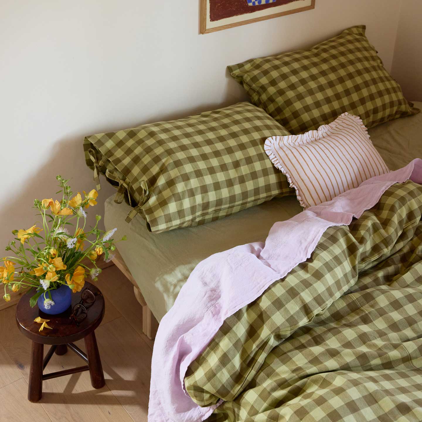 Simple Linen Flat Sheet - Lilac - Image 7