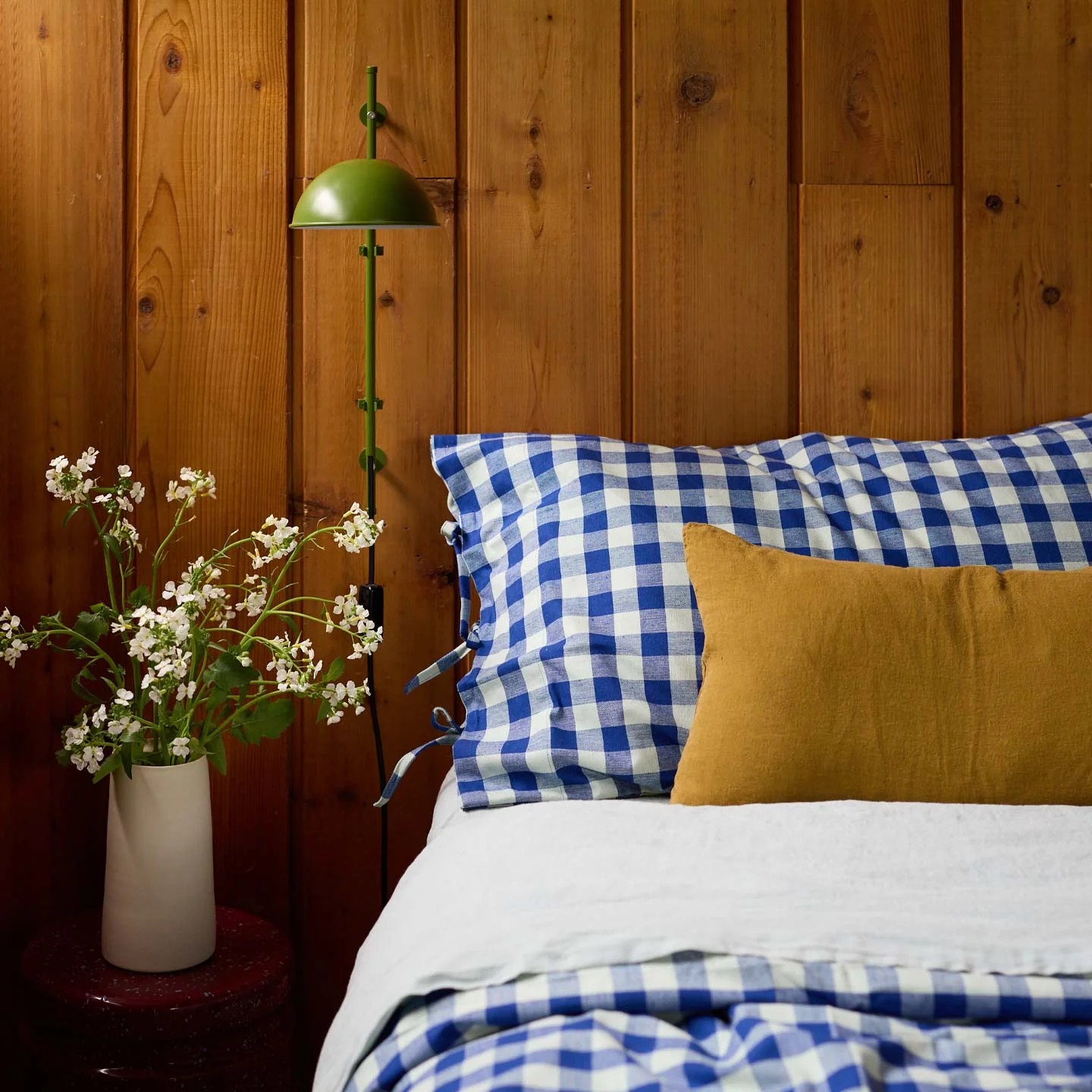 Simple Linen Flat Sheet - Sky - Image 7