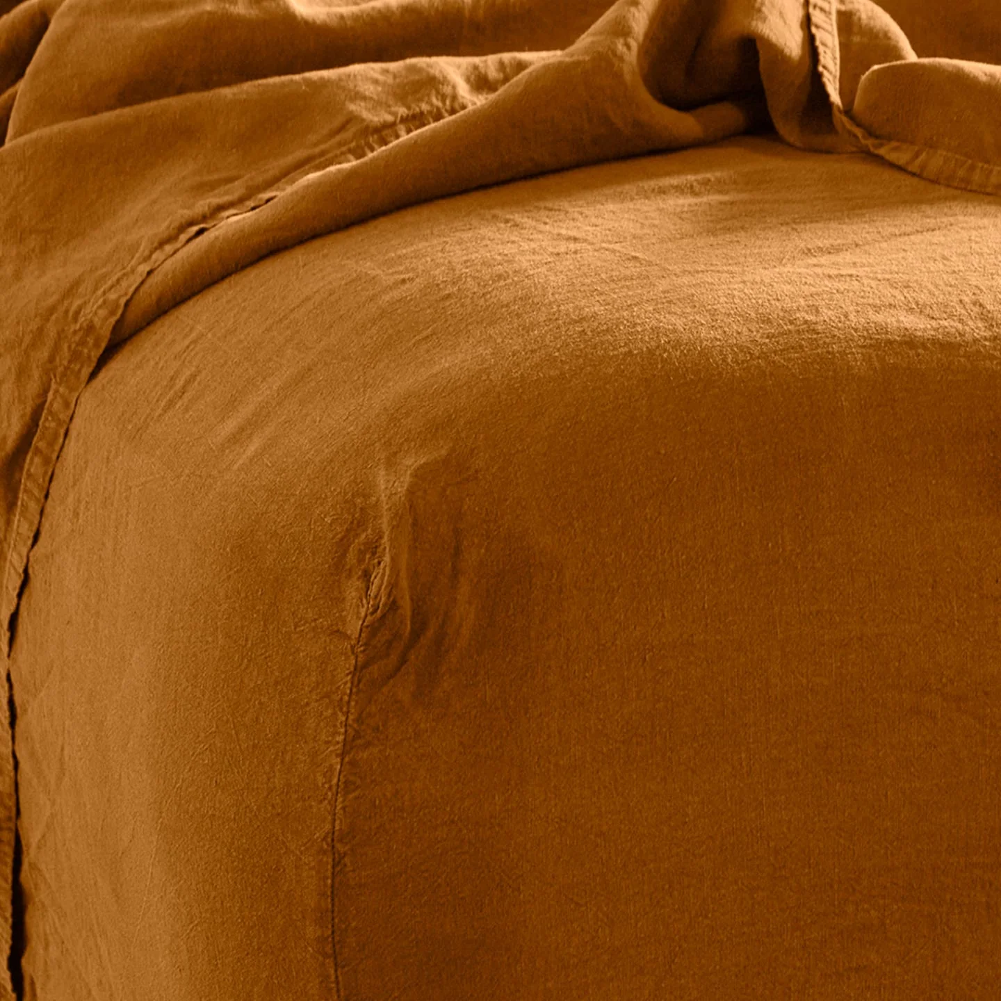 Simple Linen Flat Sheet - Terracotta - Image 5