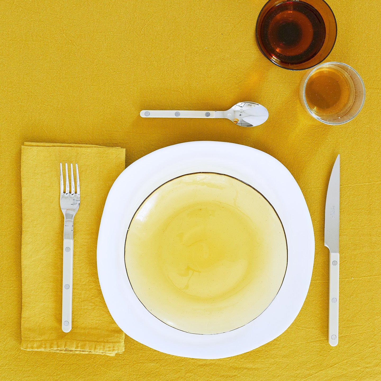 Simple Linen Napkin - Mustard - Image 5