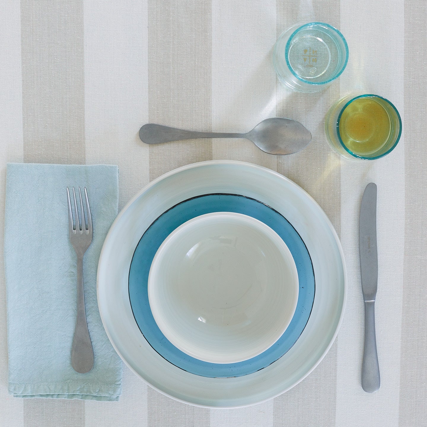 Simple Linen Napkin - Sky - Image 4