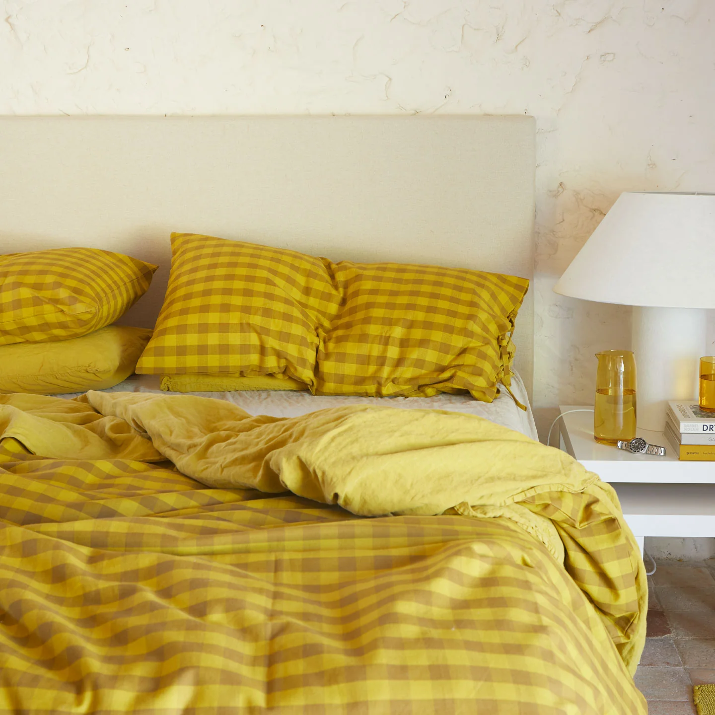 Simple Linen Pillowcases, Set of 2 - Mustard - Image 7