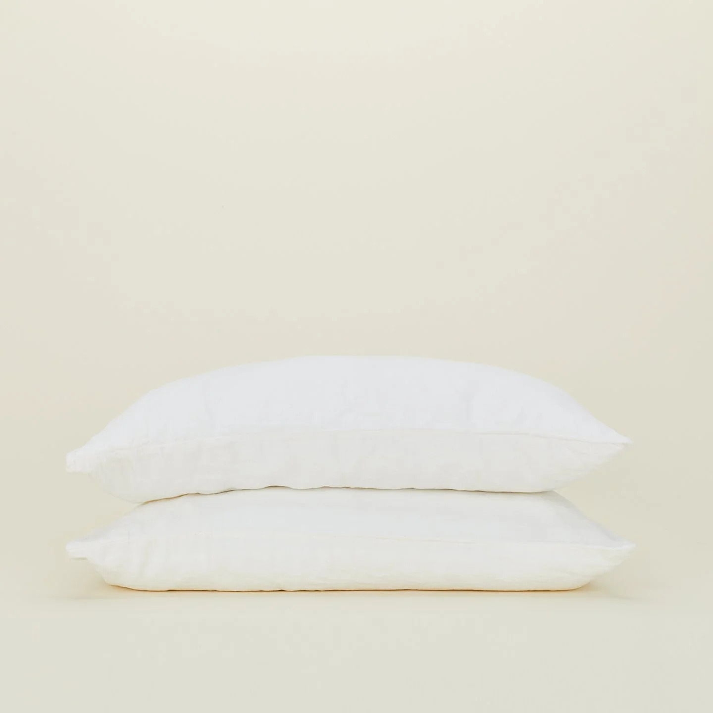 Simple Linen Pillowcases, Set of 2 - White