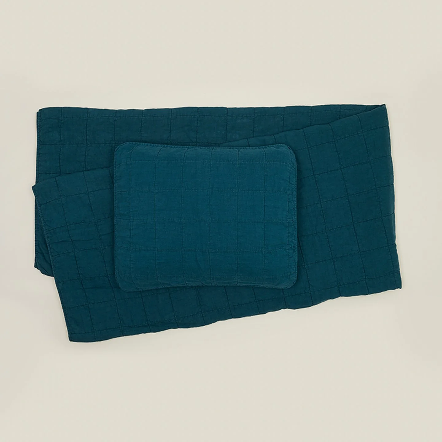 Simple Linen Quilt - Peacock - Image 4