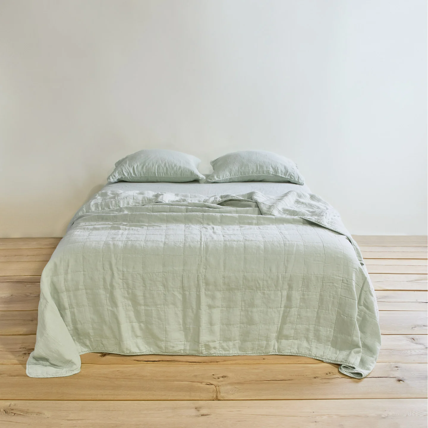 Simple Linen Quilt - Sage - Image 2