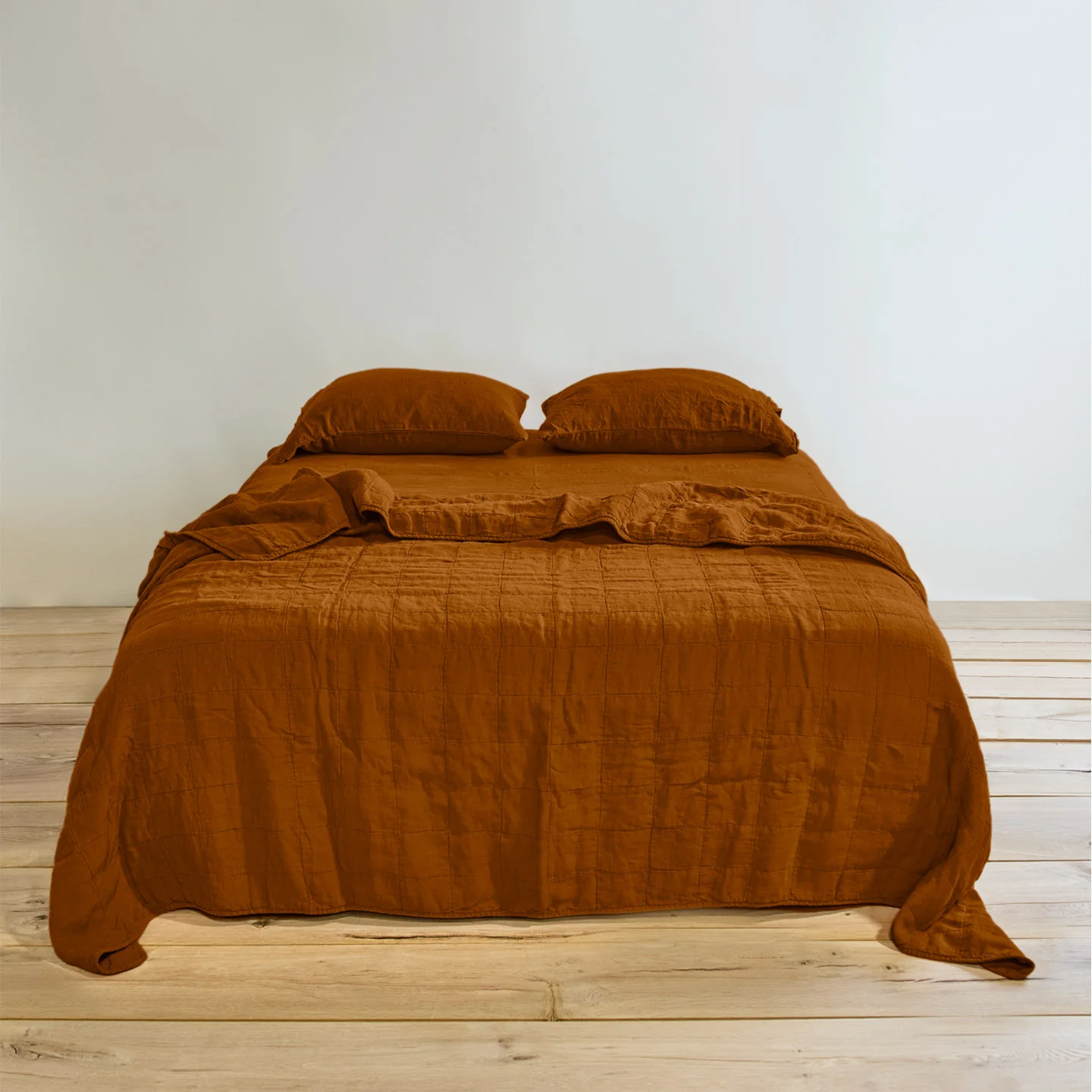 Simple Linen Quilt - Terracotta - Image 2