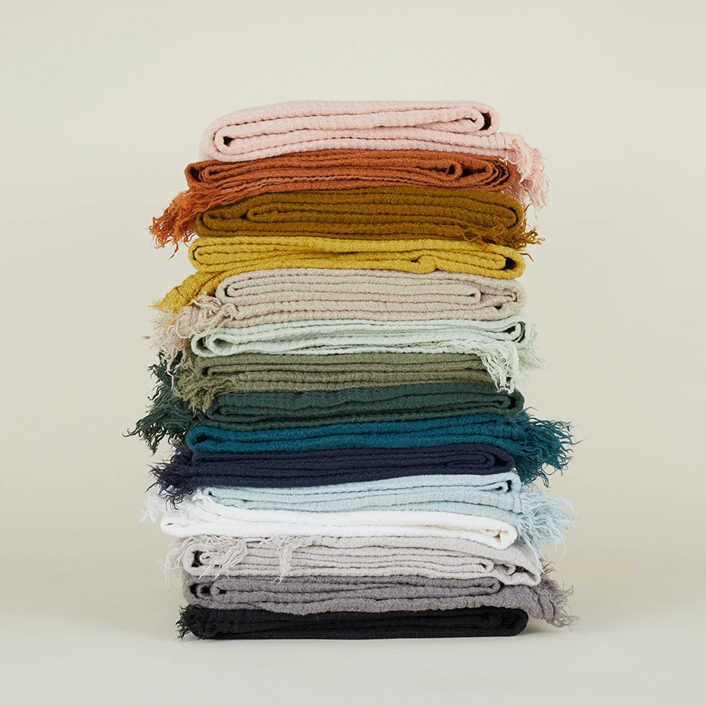 Simple Linen Throw - Mustard - Image 2