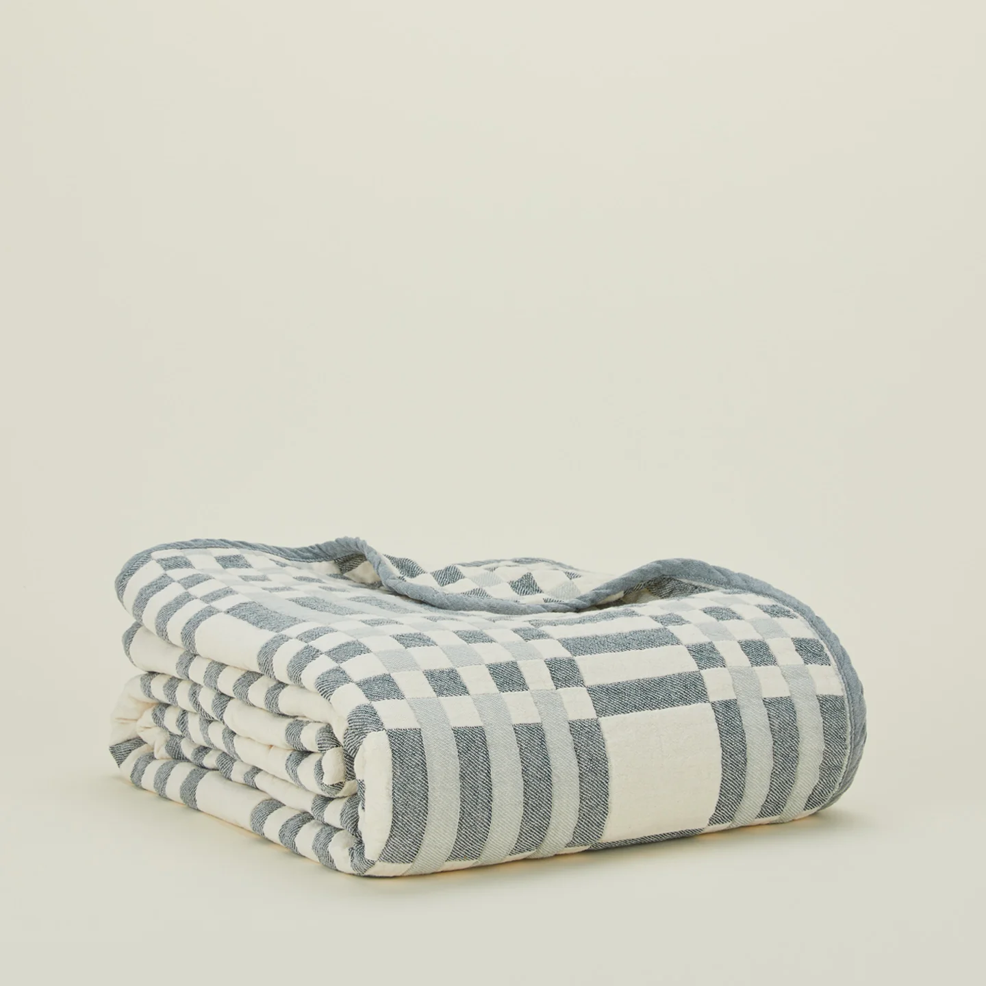 Simple Plaid Blanket - Sky/Peacock - Image 3