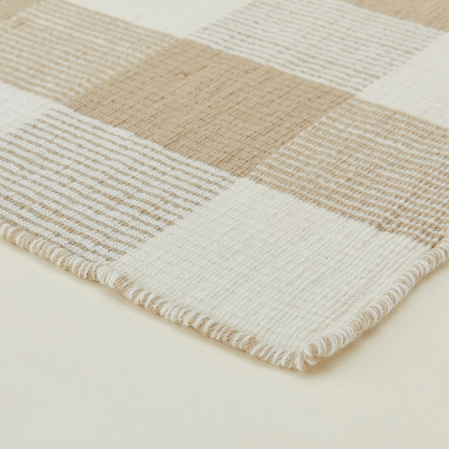 Simple Plaid Rug - Ivory/Flax - Image 2