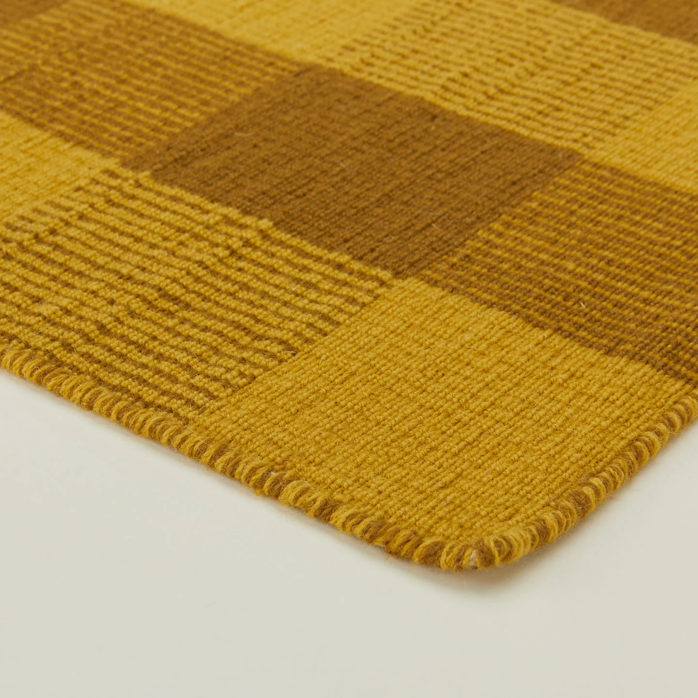 Simple Plaid Rug - Mustard/Bronze - Image 2