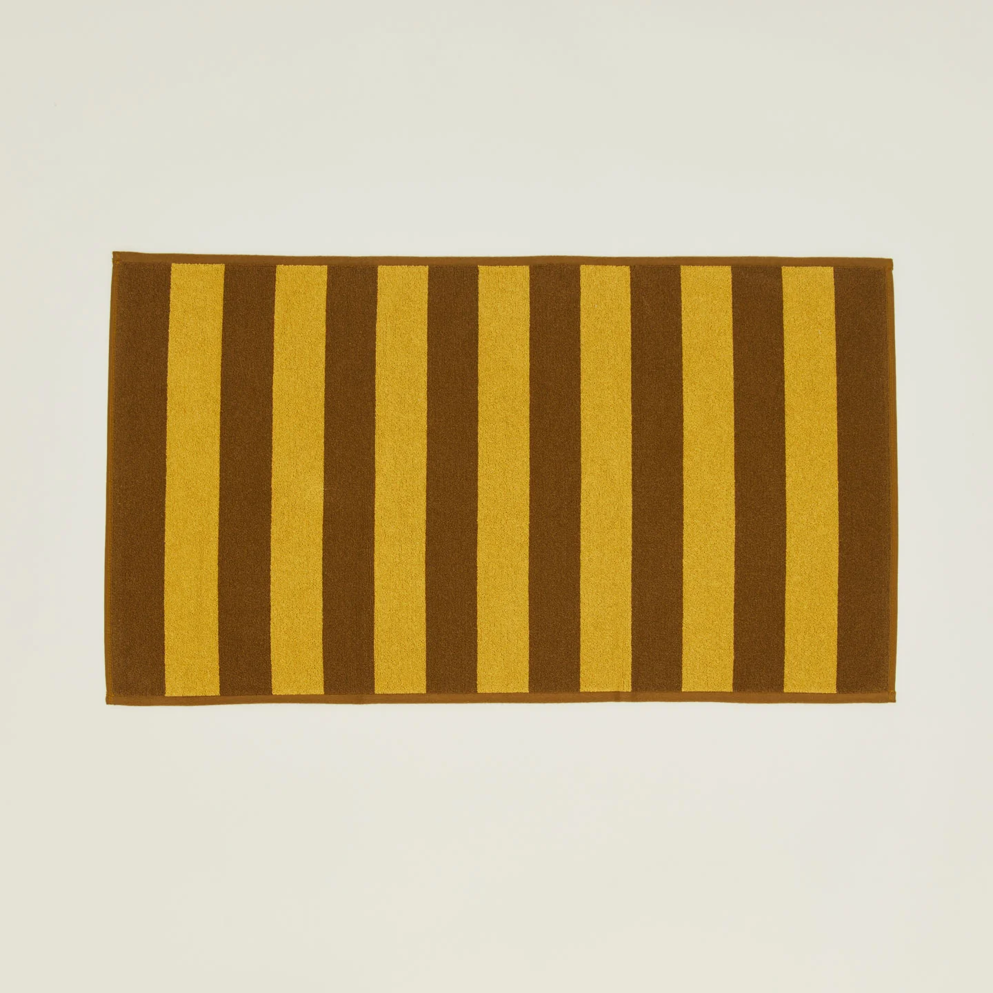 Simple Striped Terry Bath Mat - Mustard/Bronze