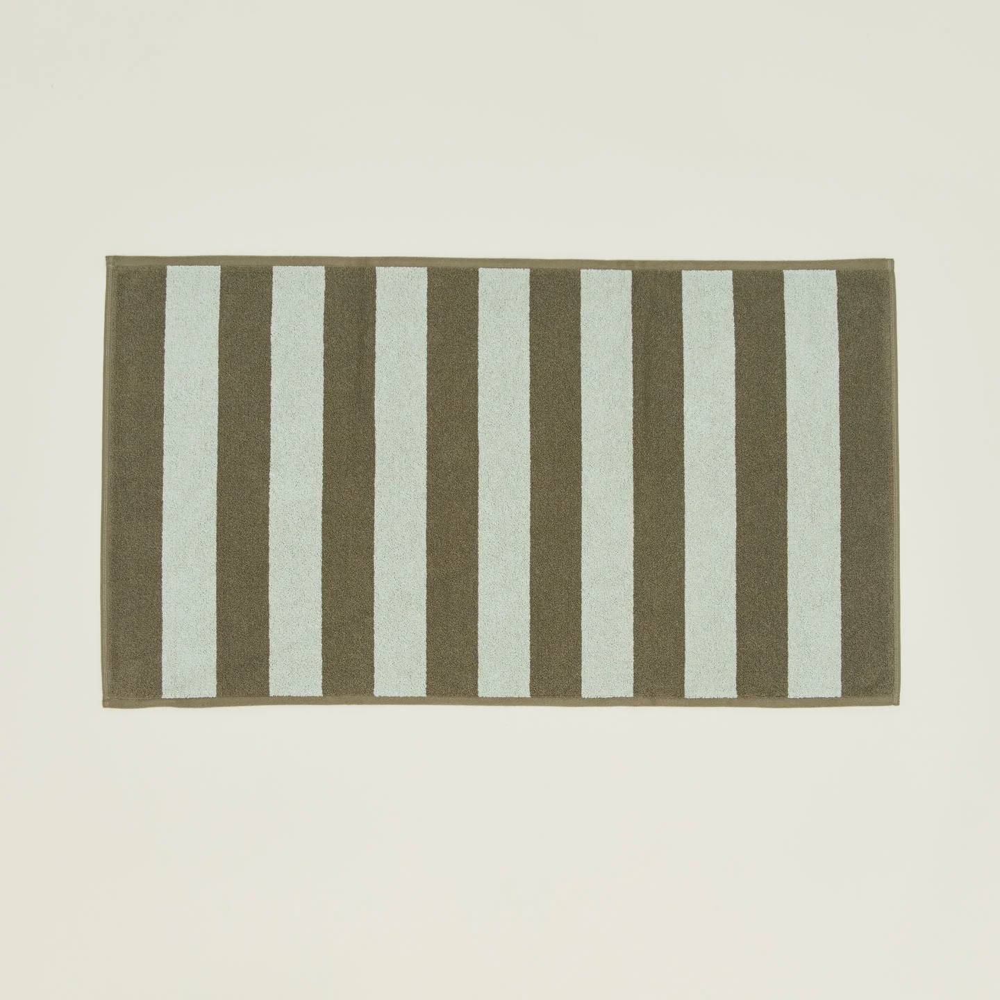Simple Striped Terry Bath Mat - Sage/Olive