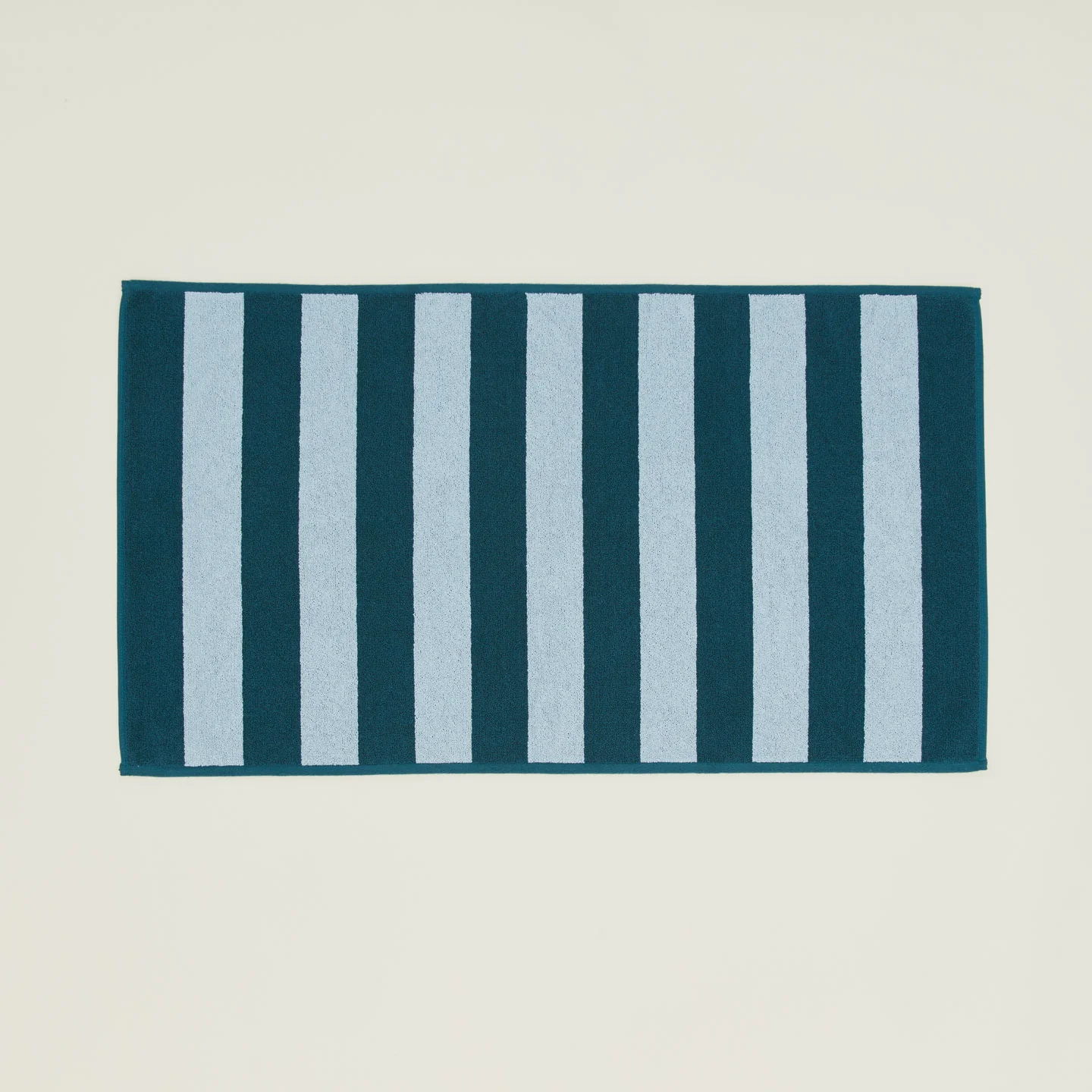 Simple Striped Terry Bath Mat - Sky/Peacock