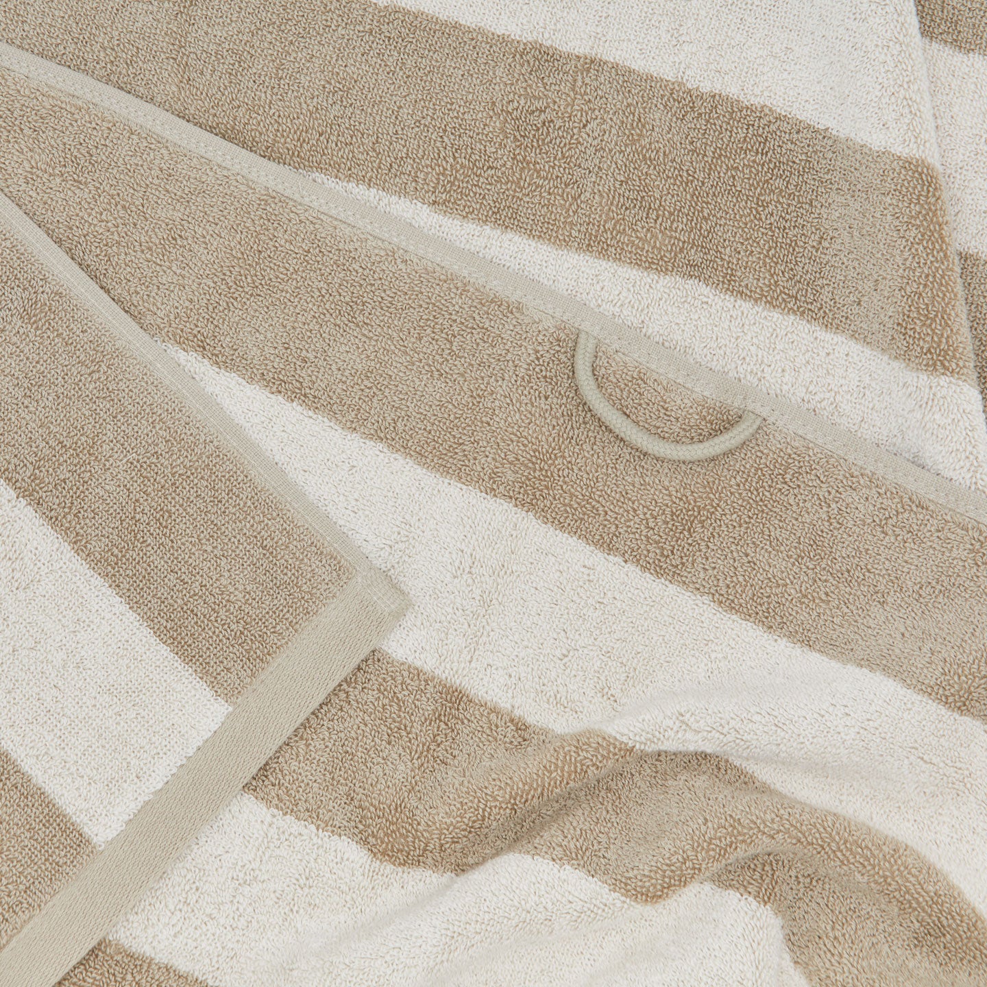 Simple Striped Terry Towel - Ivory/Flax - Image 4