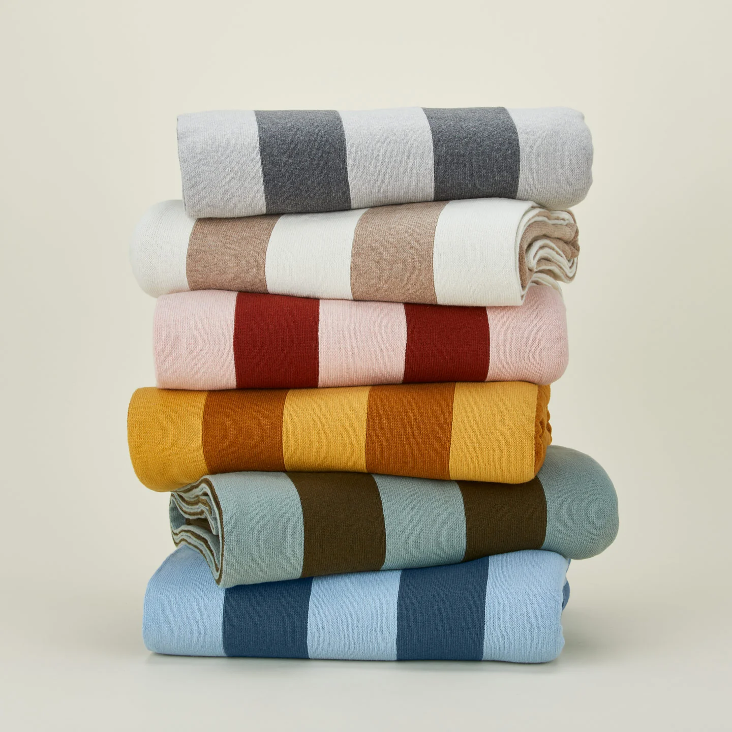 Simple Striped Throw - Light Grey/Dark Grey - Image 4