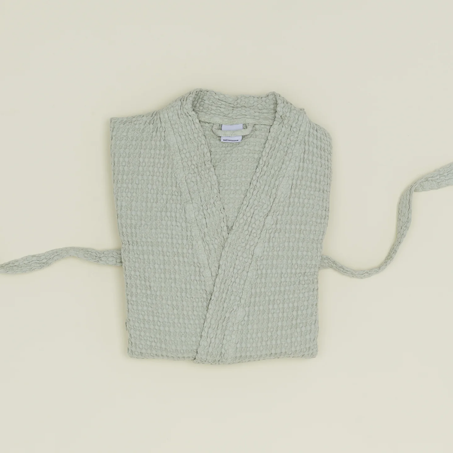 Simple Waffle Bathrobe - Sage - Image 2
