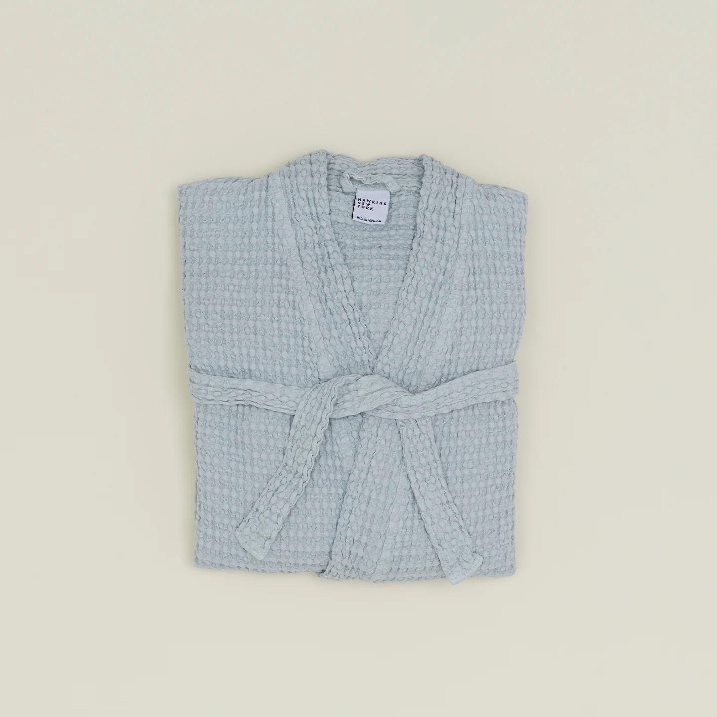 Simple Waffle Bathrobe - Sky