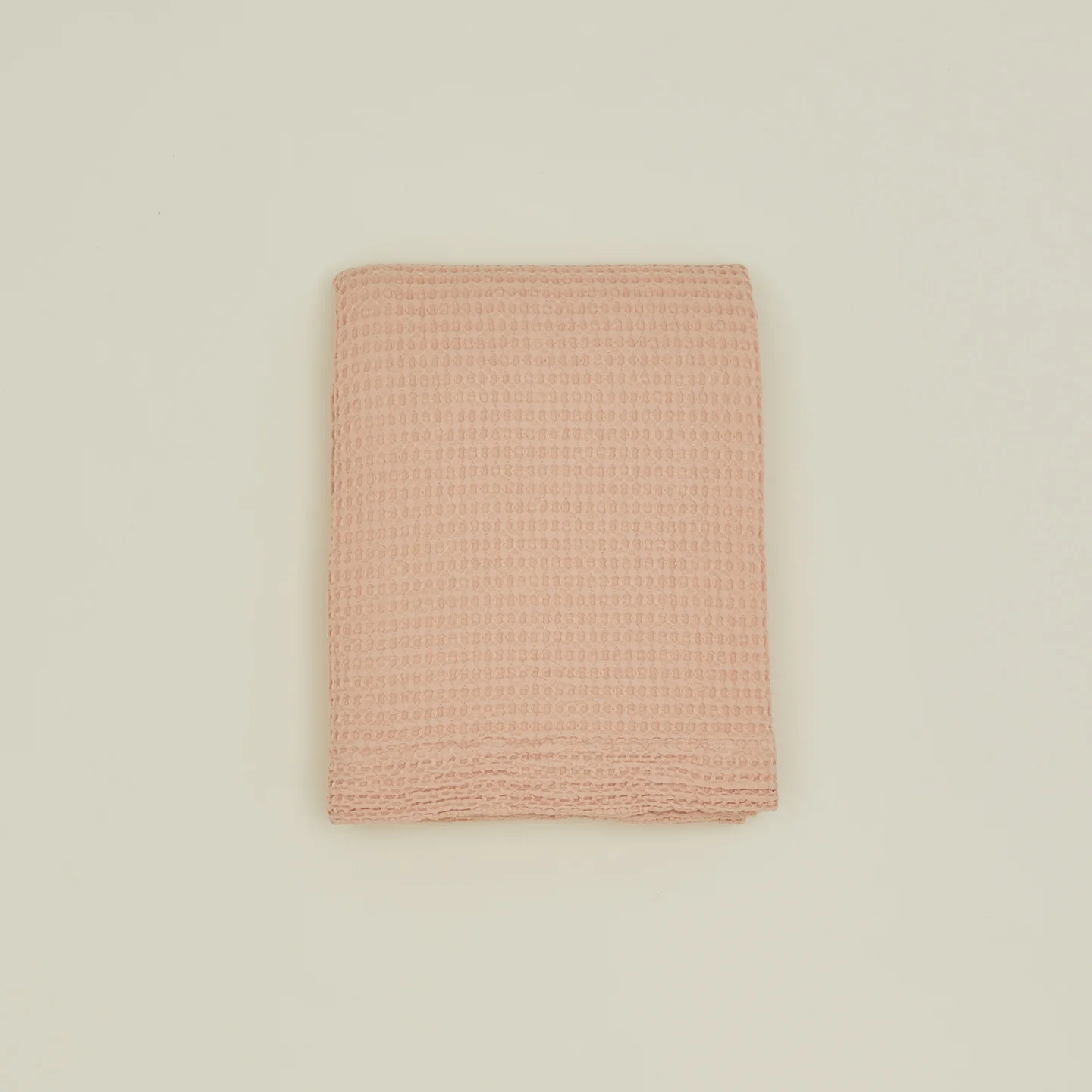 Simple Waffle Shower Curtain - Blush - Image 2