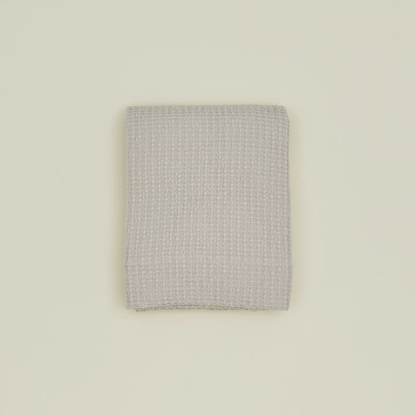 Simple Waffle Shower Curtain - Light Grey - Image 2