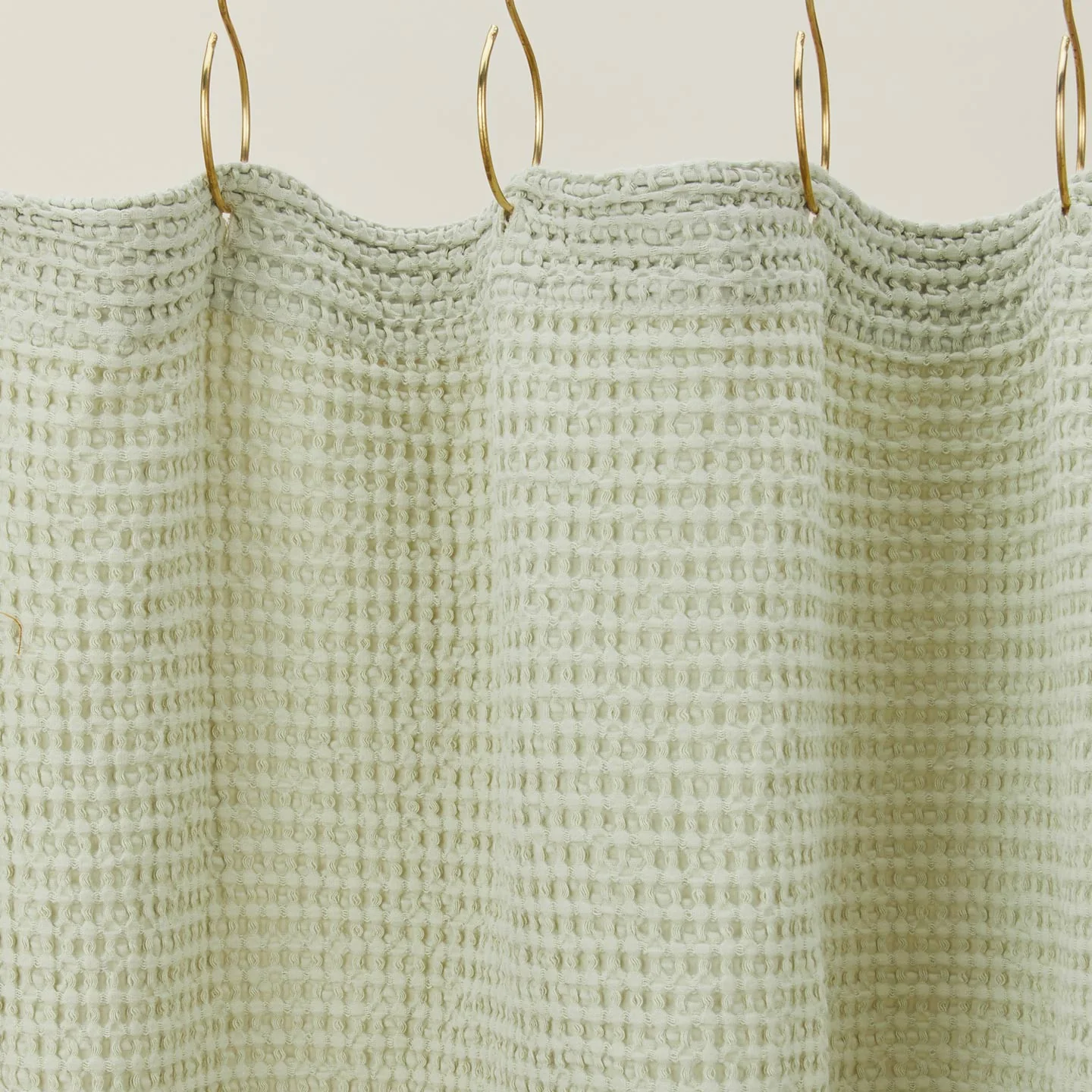 Simple Waffle Shower Curtain - Sage
