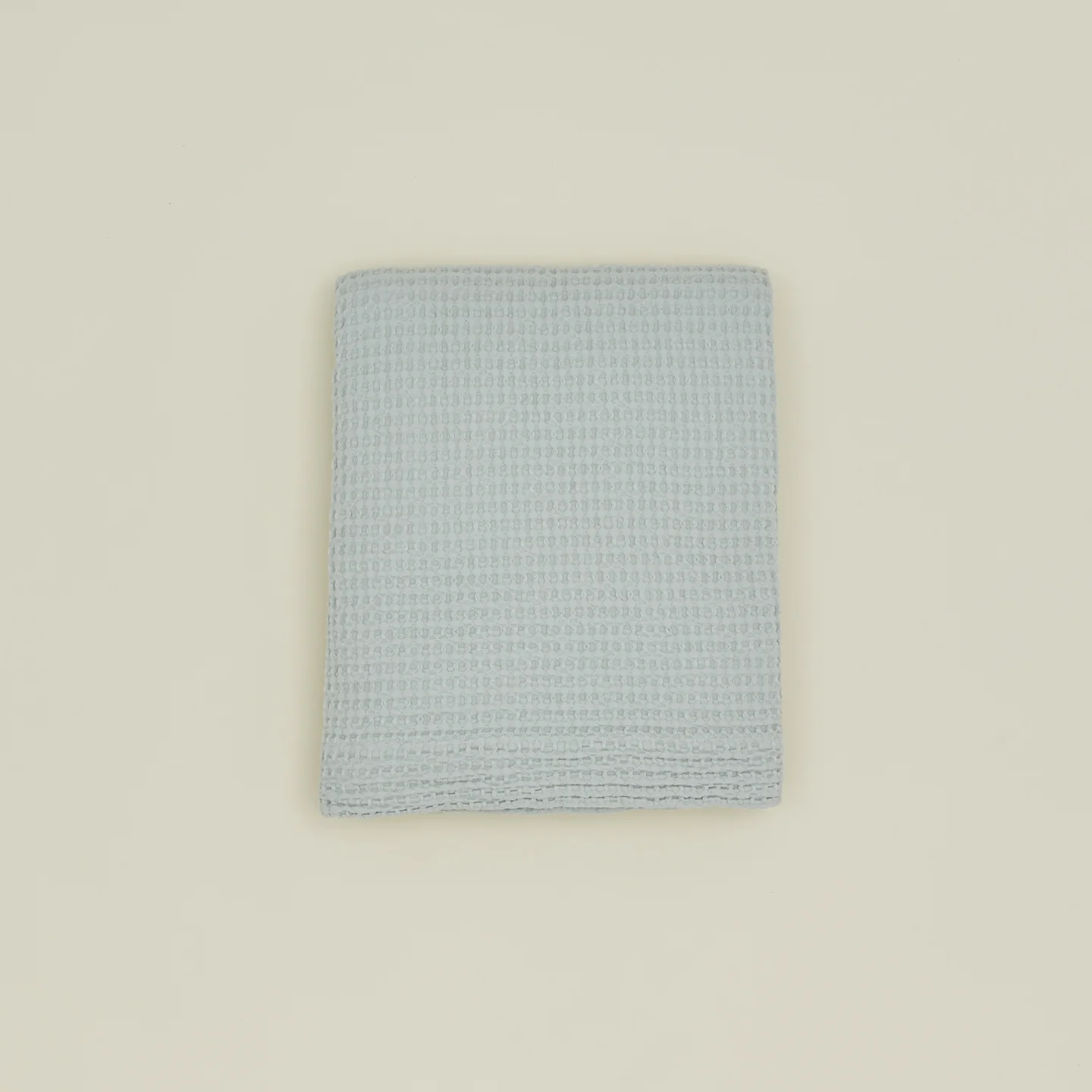 Simple Waffle Shower Curtain - Sky - Image 2