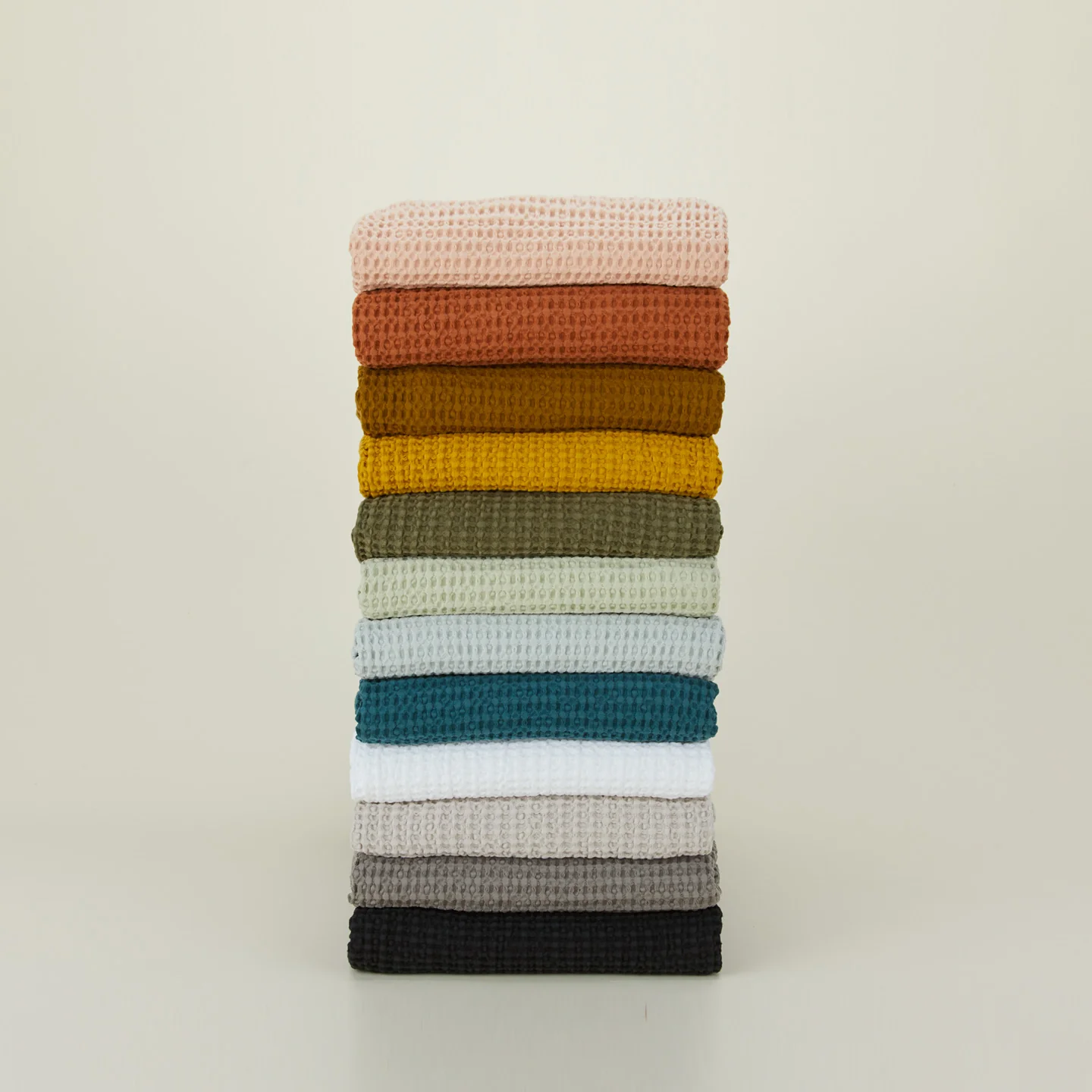 Simple Waffle Shower Curtain - White - Image 4