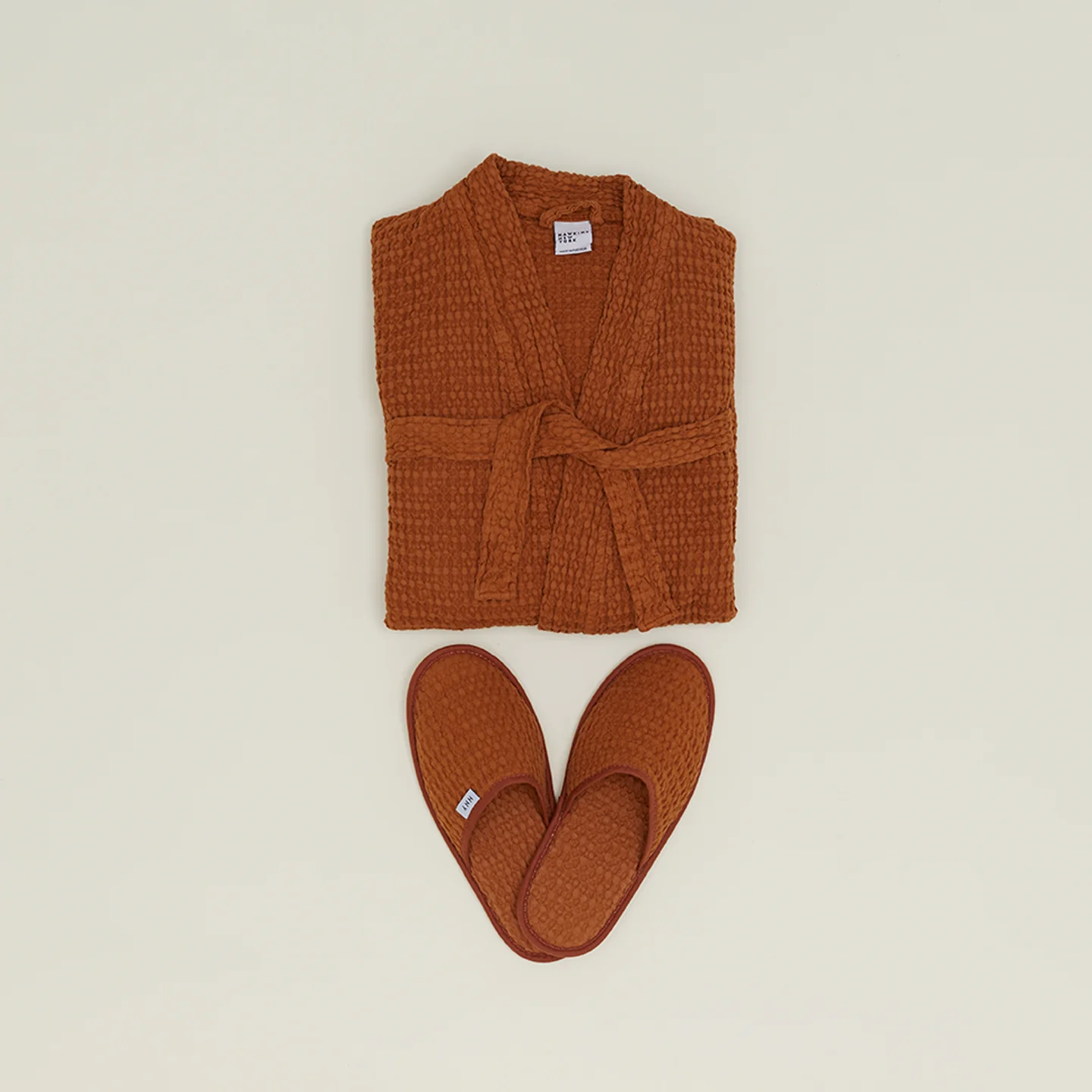 Simple Waffle Slippers - Terracotta - Image 3