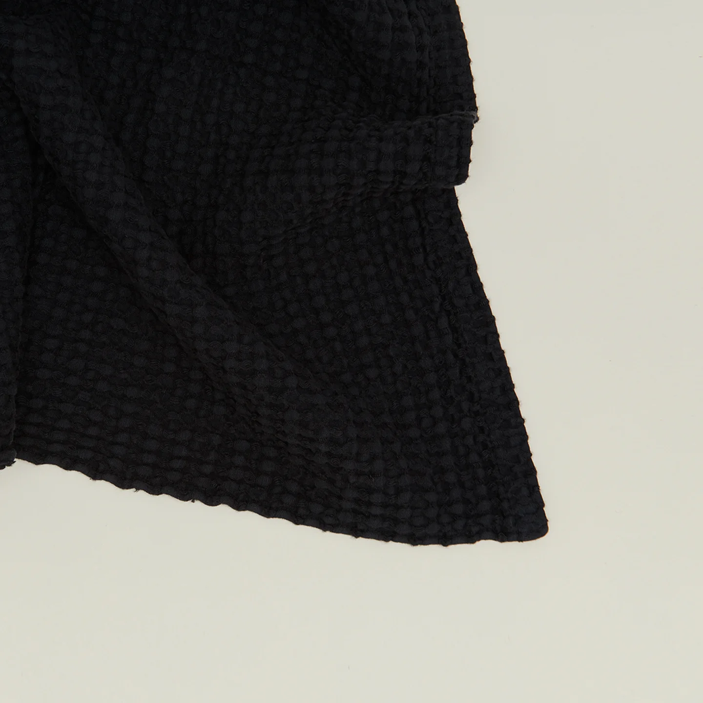 Simple Waffle Towel - Black - Image 2