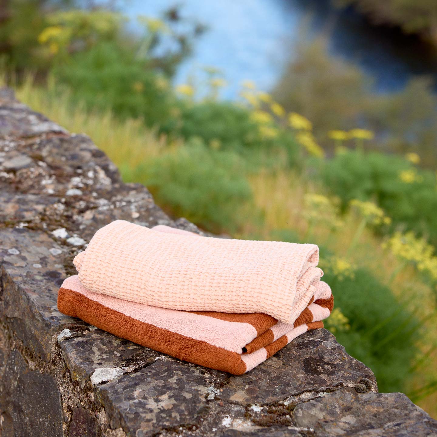 Simple Waffle Towel - Blush - Image 6