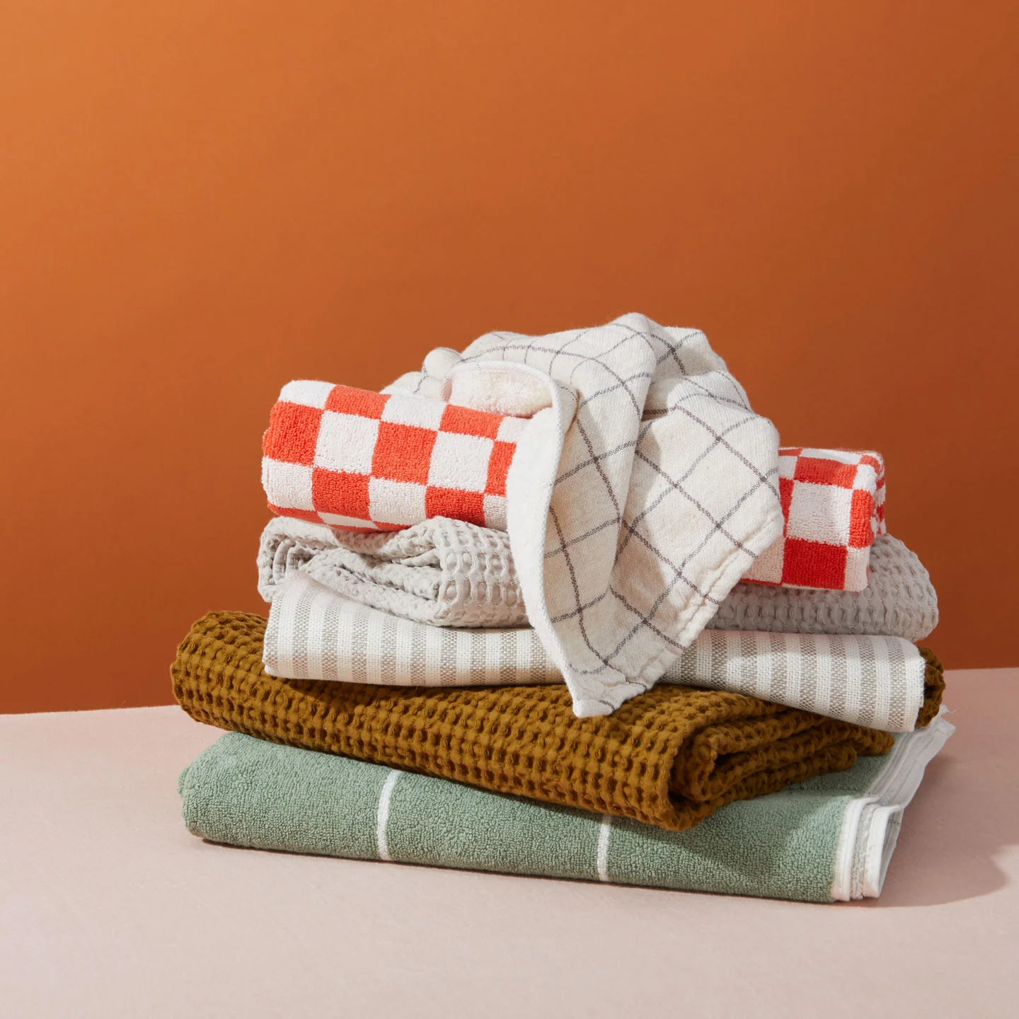 Simple Waffle Towel - Light Grey - Image 5
