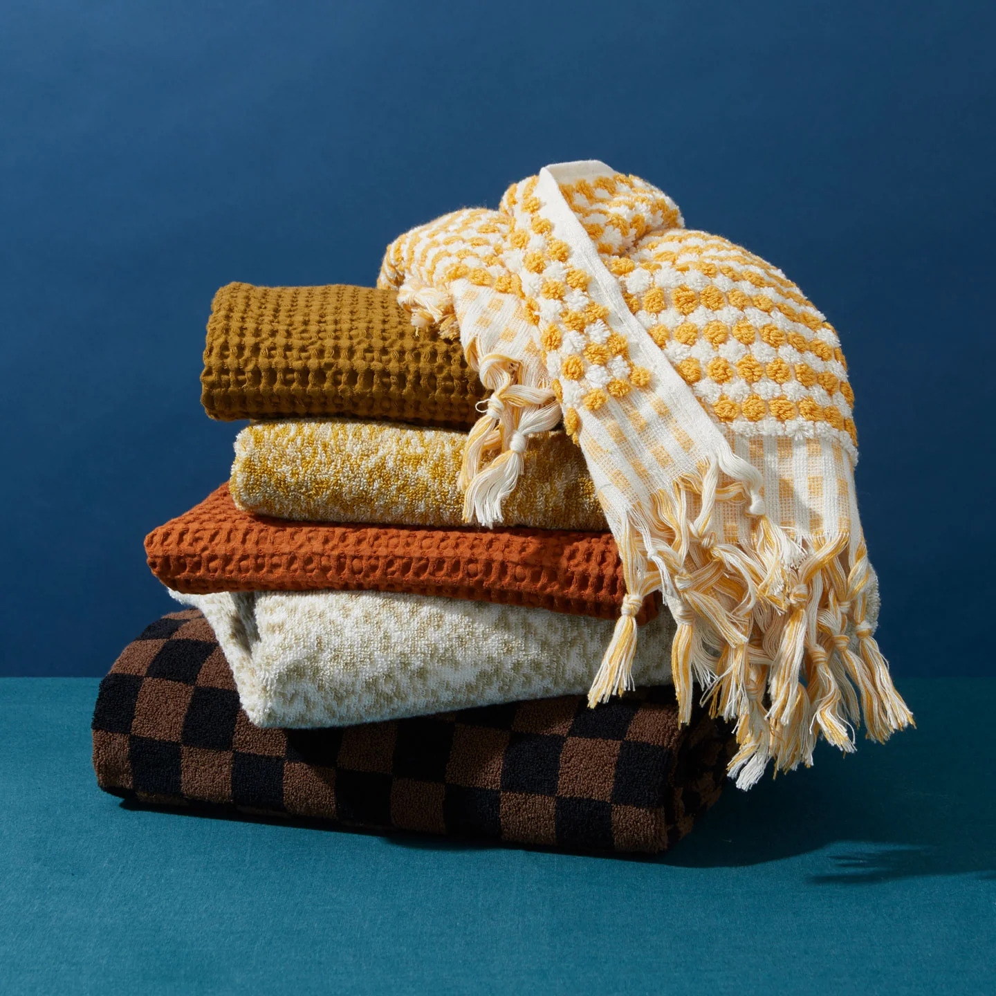 Simple Waffle Towel - Terracotta - Image 4