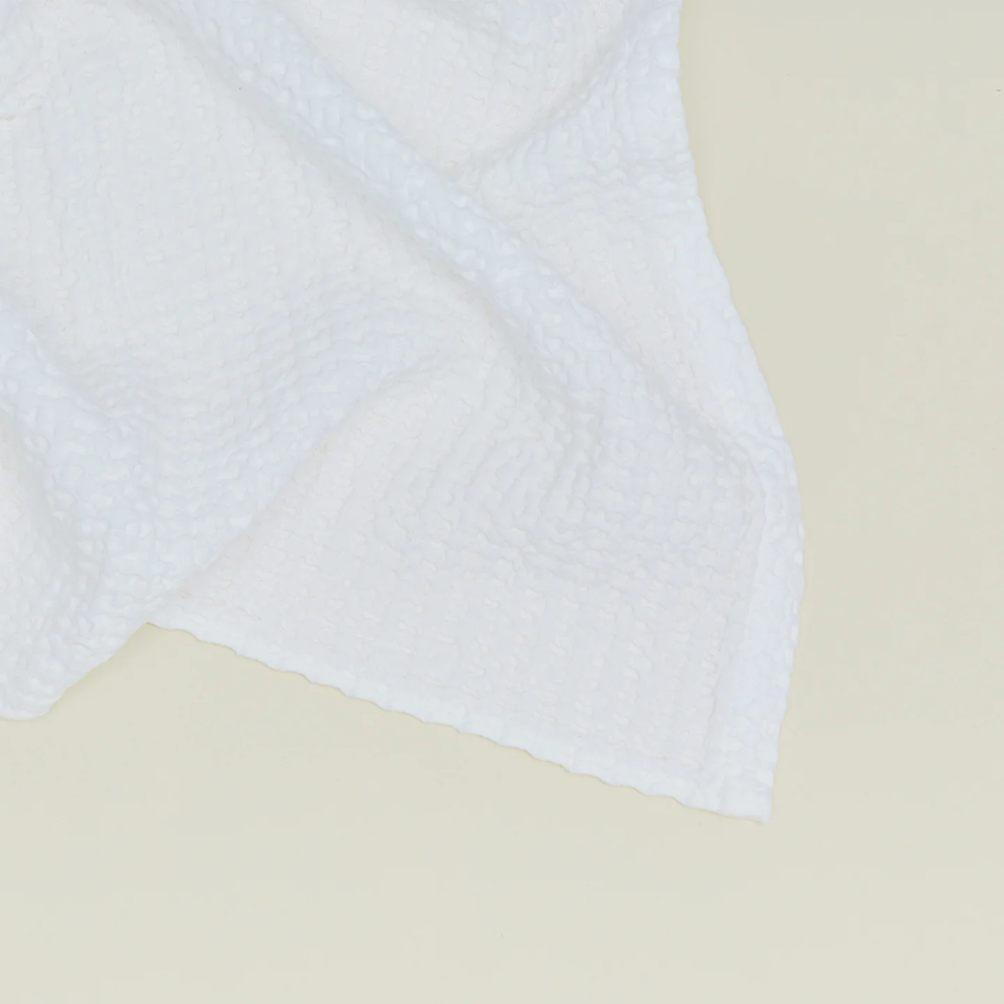 Simple Waffle Towel - White - Image 2
