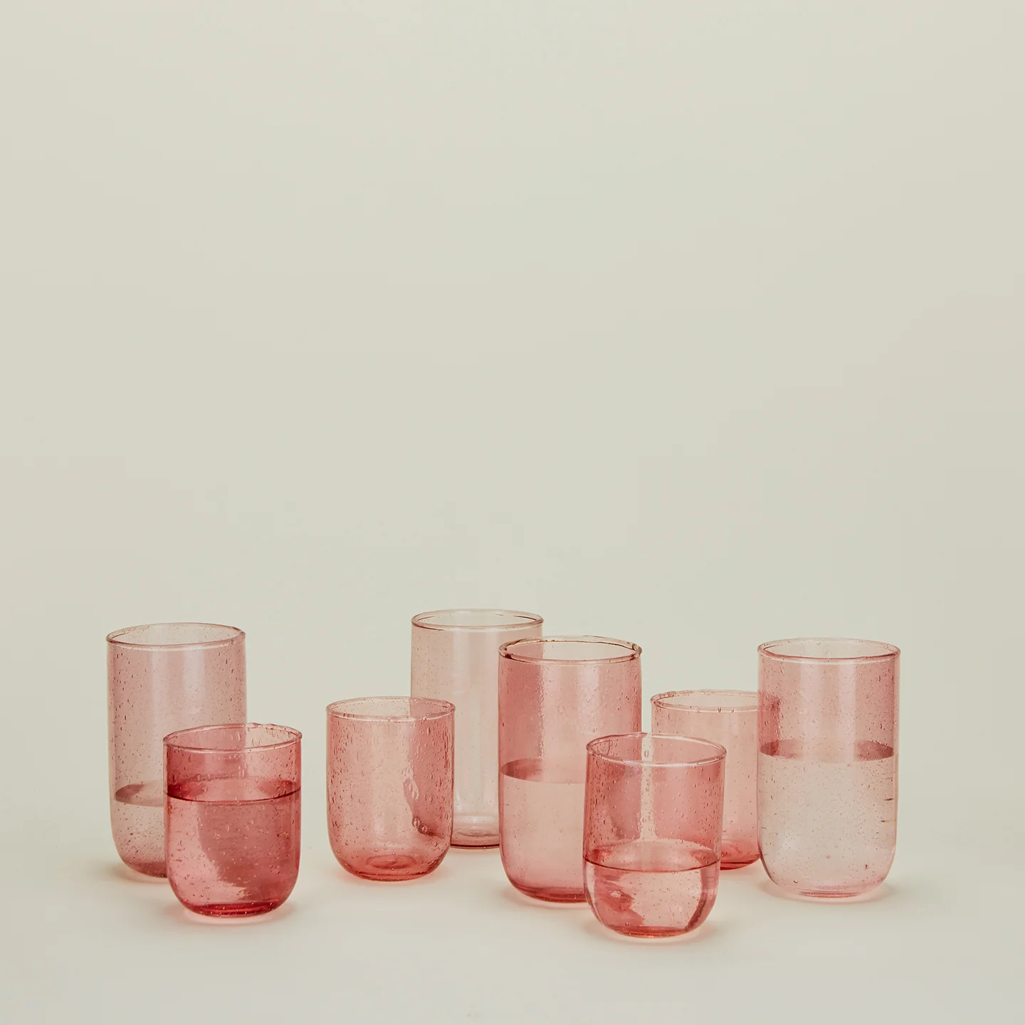 Small Seeded Glass, Set of 4 - Blush - Image 4