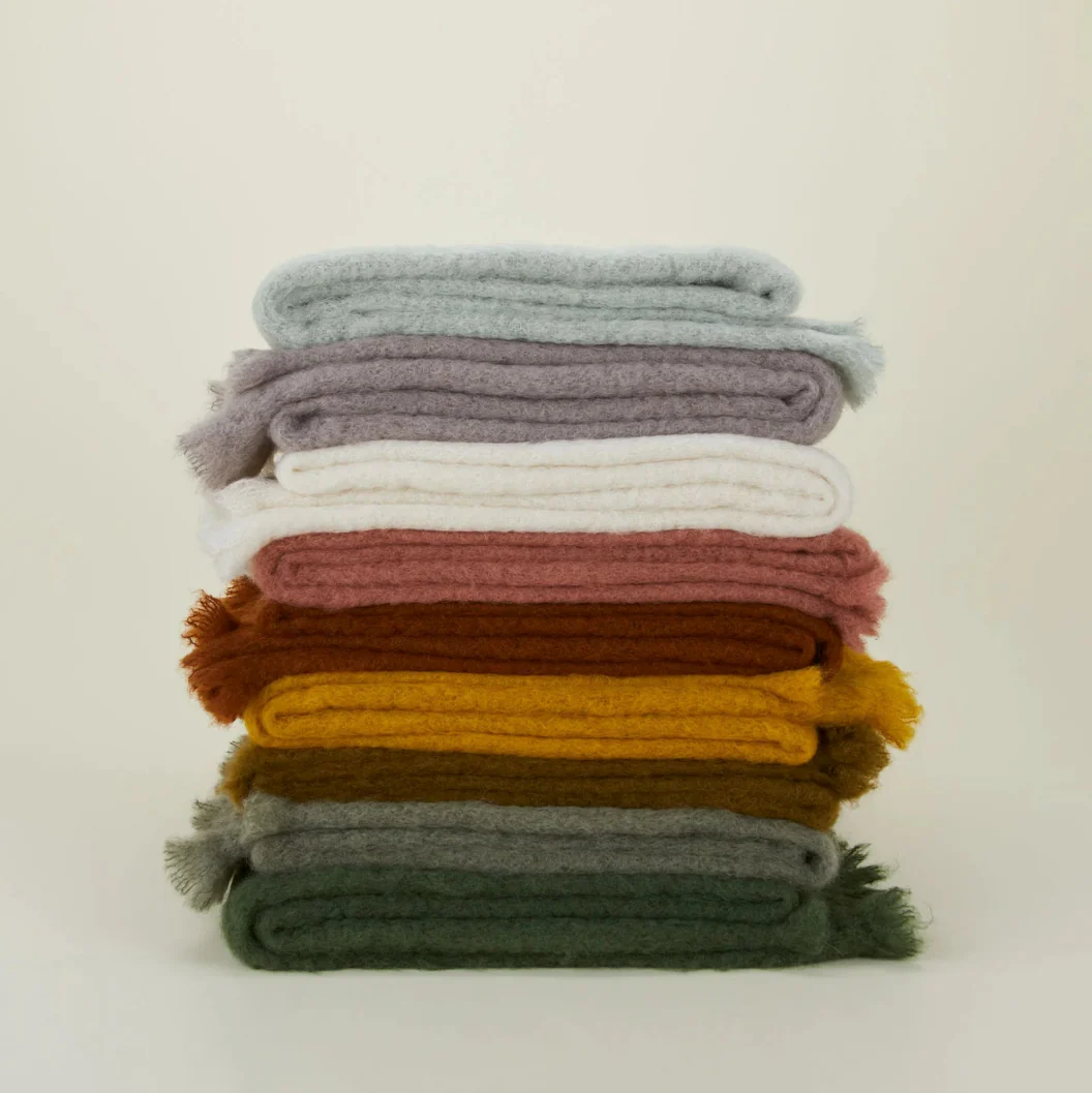 Solid Mohair Throw - Lilac - Image 4
