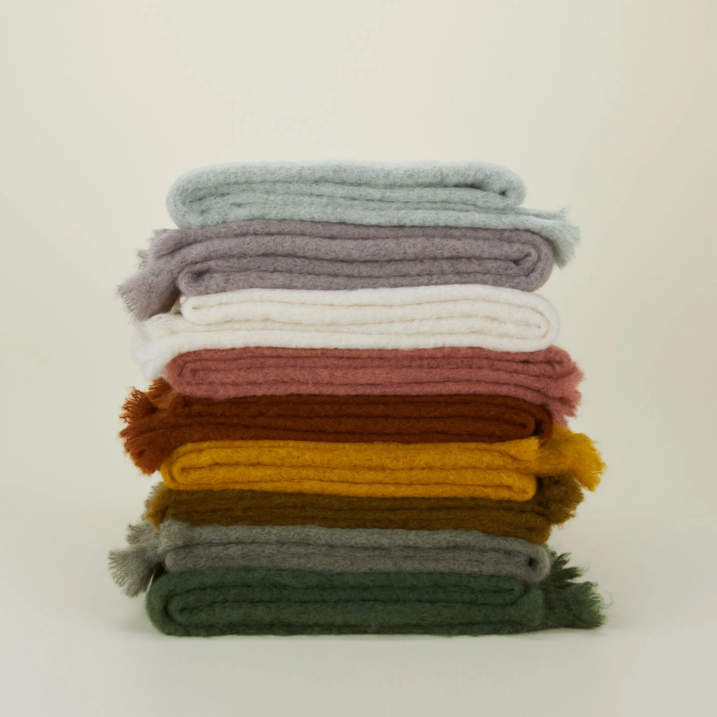 Solid Mohair Throw - Terracotta - Image 3