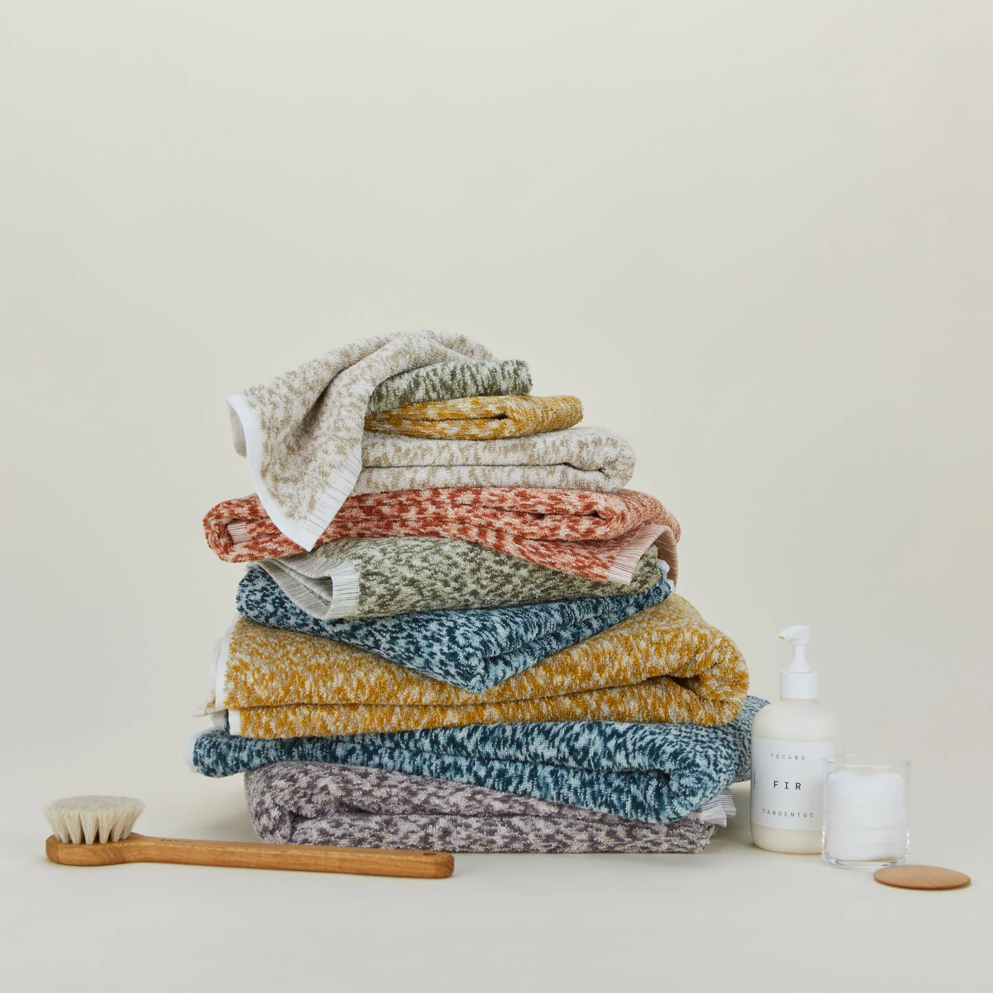 Space Dye Terry Towel - Terracotta - Image 5