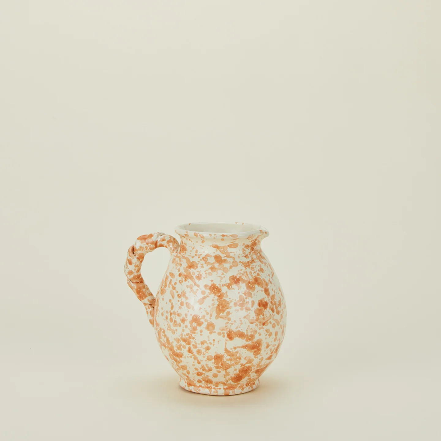 Splatter Cigno Jug - Tan/Ivory