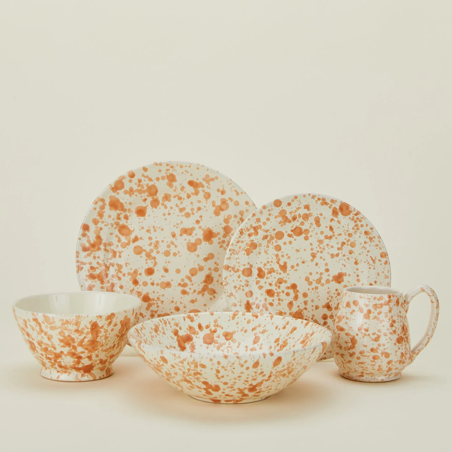 Splatter Dinner Plate - Tan/Ivory - Image 7