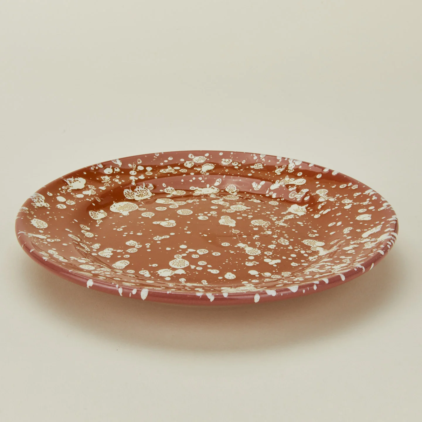 Splatter Dinner Plate - Terracotta/Cream - Image 4