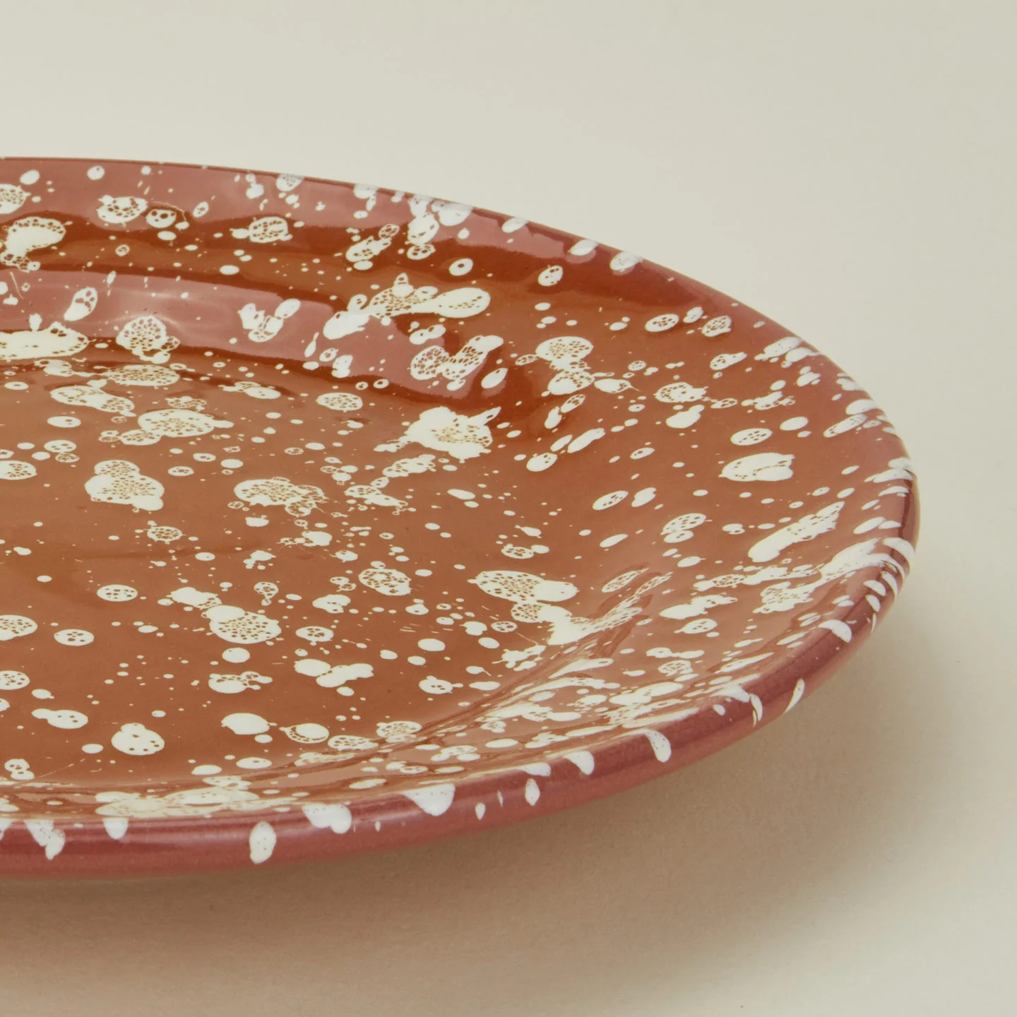 Splatter Dinner Plate - Terracotta/Cream - Image 5