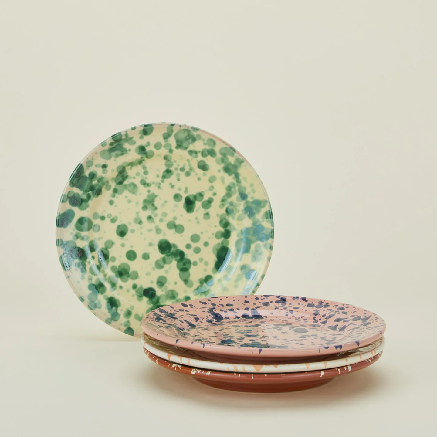 Splatter Dinner Plate - Yellow/Green - Image 6