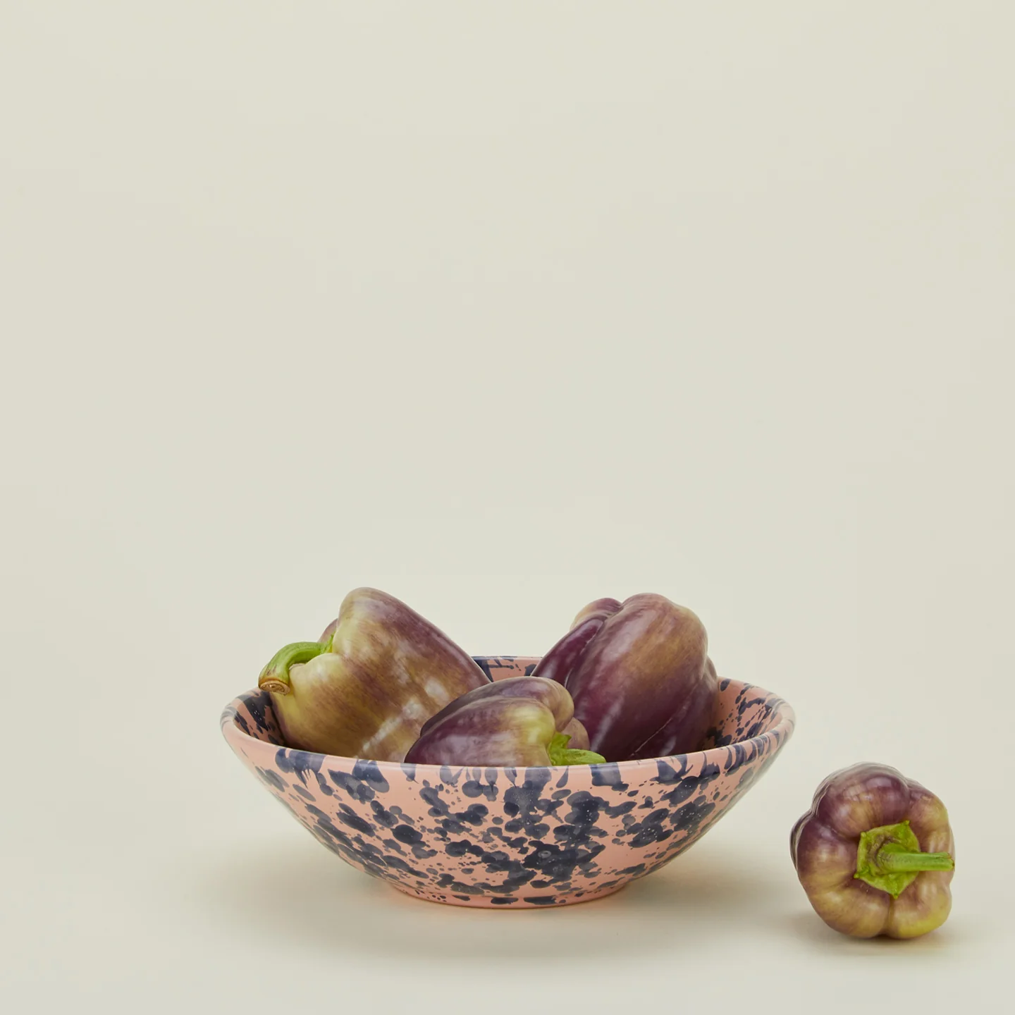 Splatter Low Bowl - Pink/Blue - Image 2