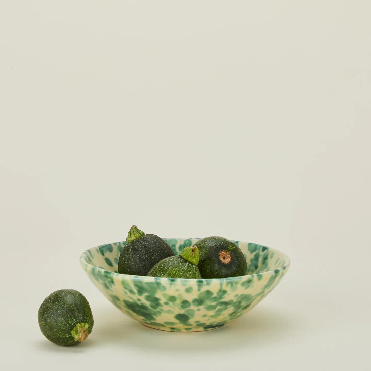 Splatter Low Bowl - Yellow/Green - Image 2