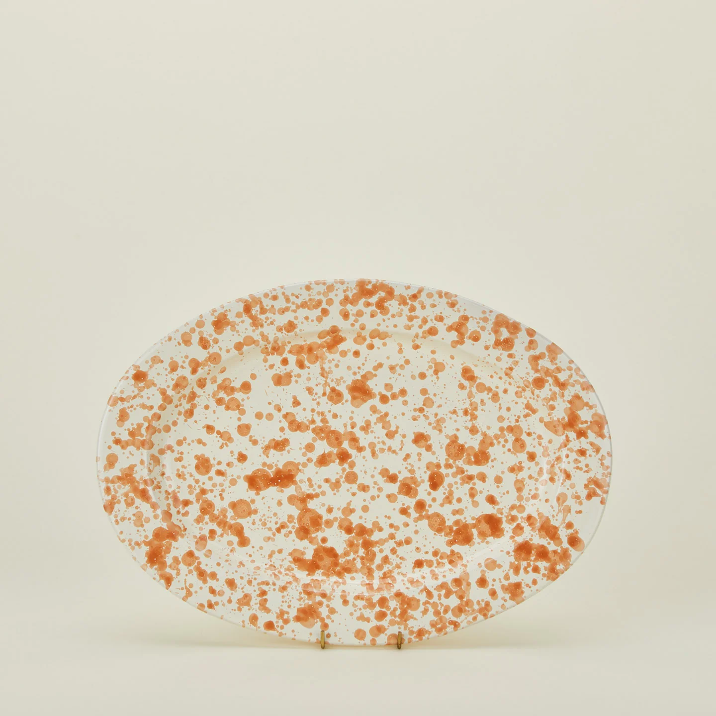 Splatter Oval Platter - Tan/Ivory