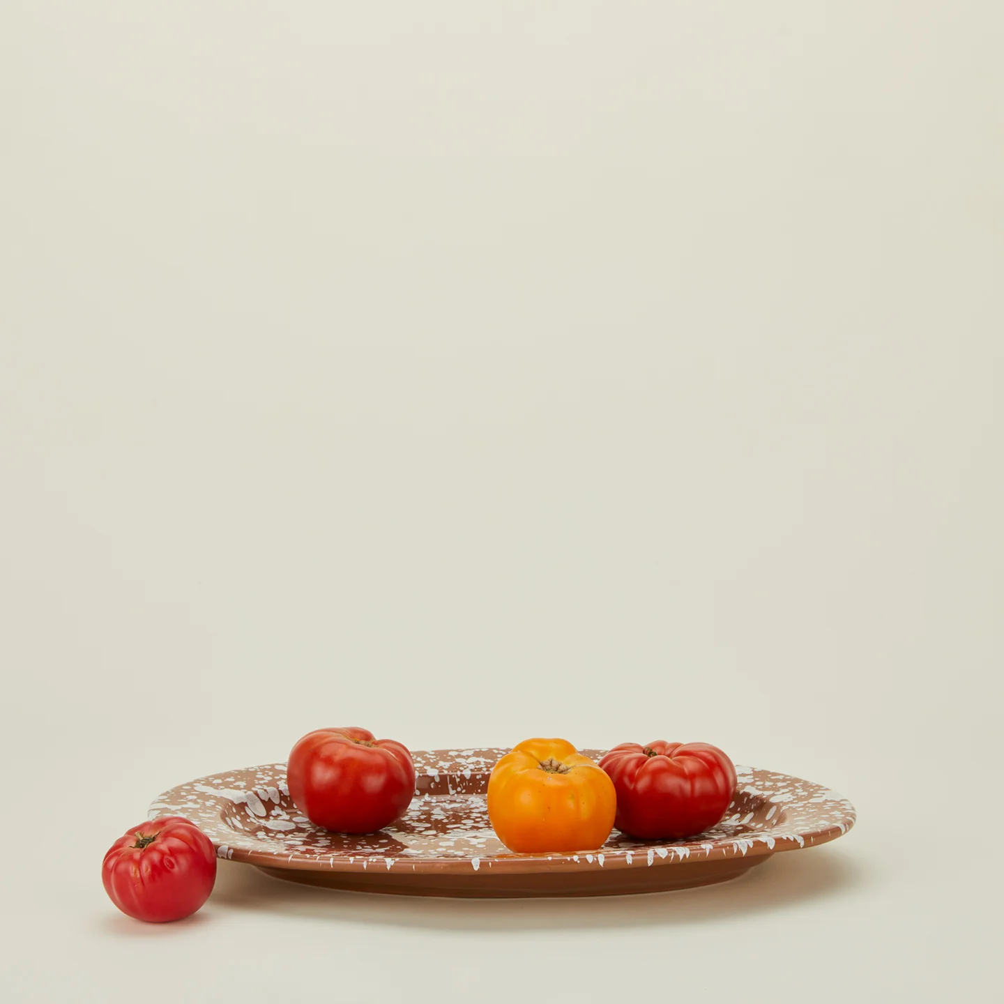 Splatter Oval Platter - Terracotta/Cream - Image 2