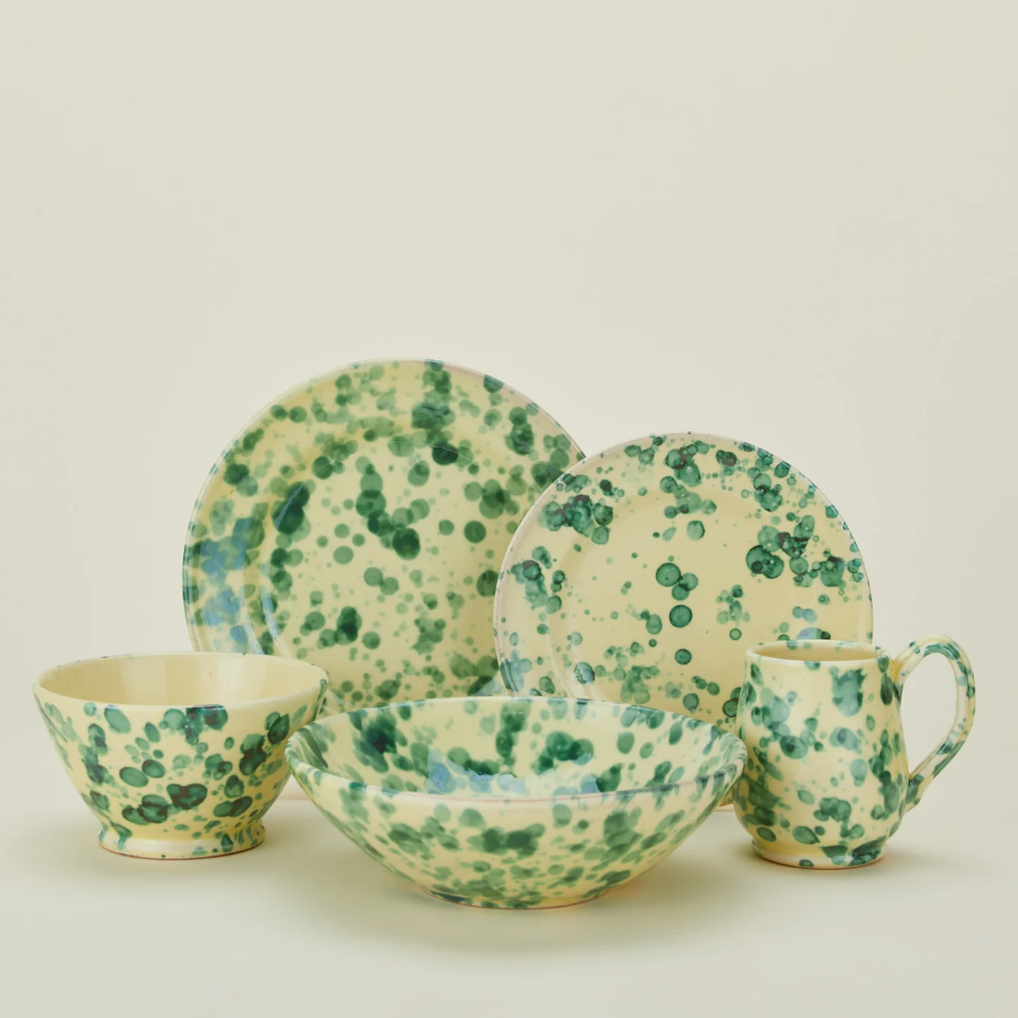 Splatter Salad Plate - Yellow/Green - Image 7