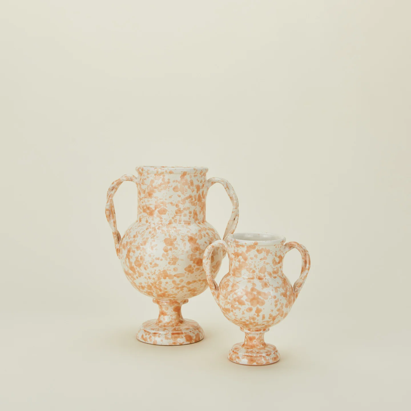 Splatter Verona Vase - Tan/Ivory